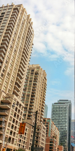 Photography Highrise buildings street prospective view in Toronto