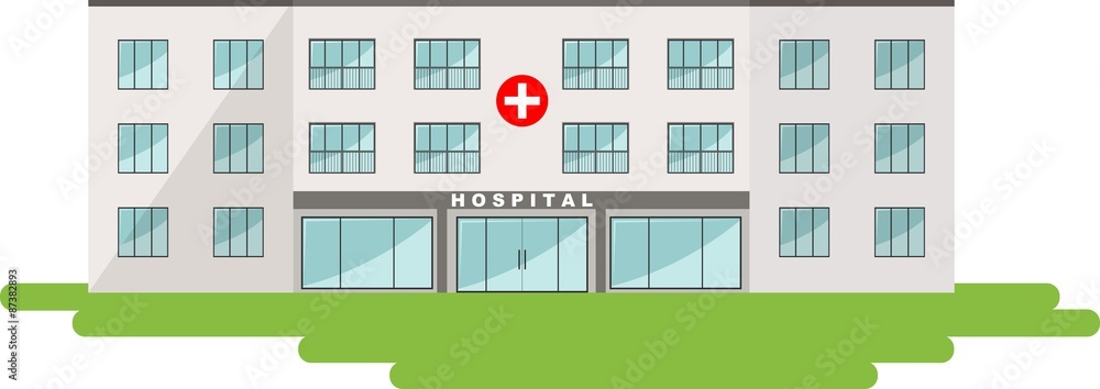 Medical concept. Panoramic background with hospital building
