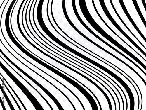 Abstract black strips background with halftone effect