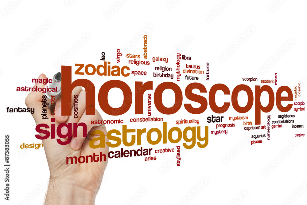 Horoscope word cloud StockFoto Adobe Stock