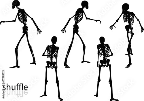 skeleton silhouette in shuffle pose