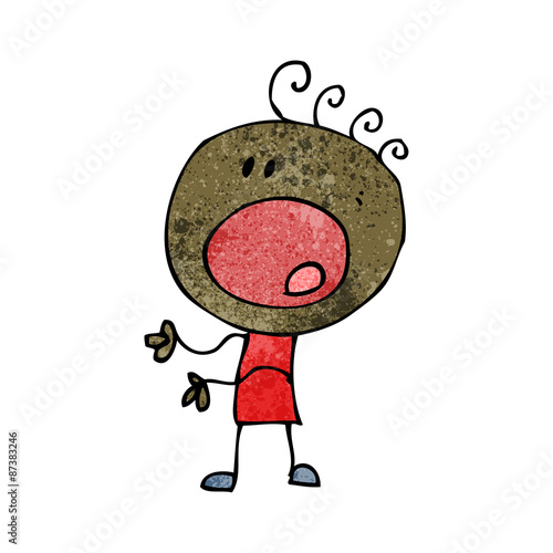 cartoon complaining doodle man