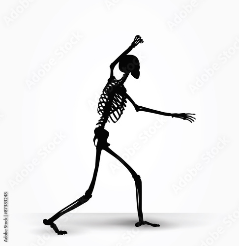 skeleton silhouette in intimidating pose