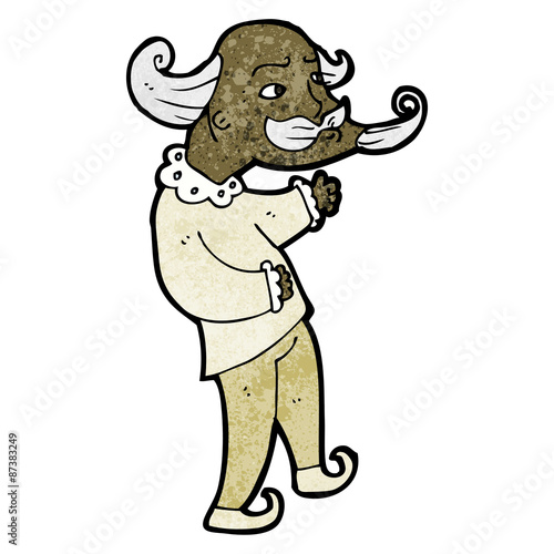 cartoon playwright man