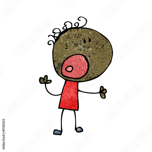 cartoon complaining doodle man