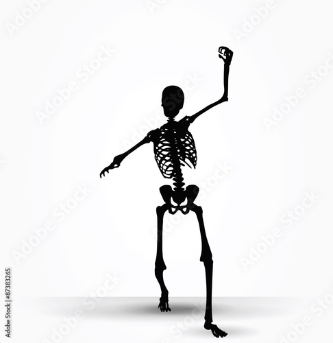 skeleton silhouette in intimidating pose