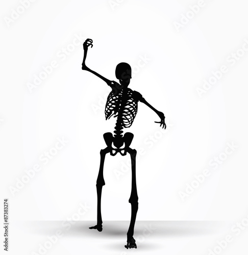 skeleton silhouette in intimidating pose