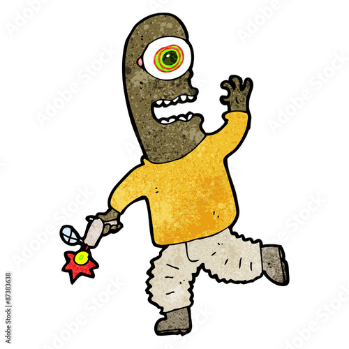 cartoon future space man