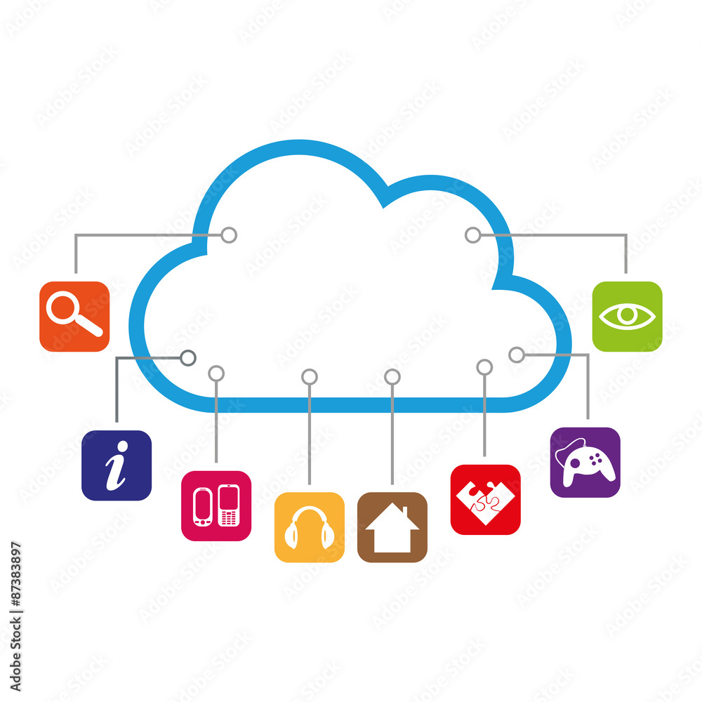Cloud computing, Wolke, Internet, Netzwerk Cloud computing, Wolke, Internet, Netzwerk