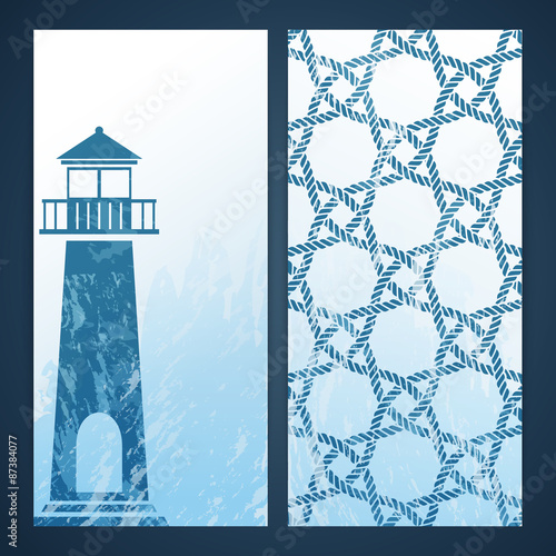 Nautical flayers with  seafaring elements