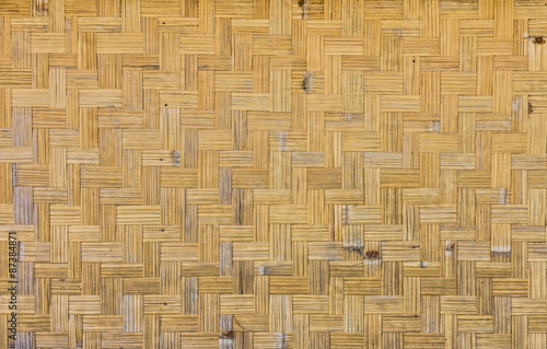 Bamboo wickerwork wall for background and texture