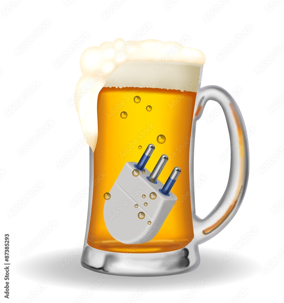 birra alla spina Stock Illustration