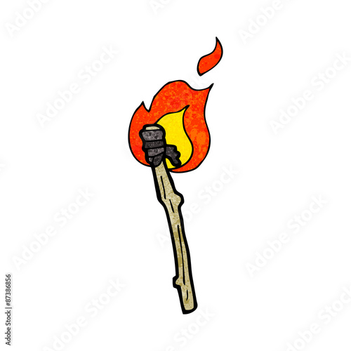 flaming torch cartoon