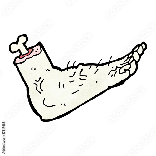 cartoon gross severed foot