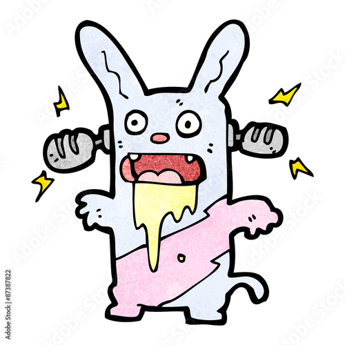 cartoon crazy bunny rabbit listening to music