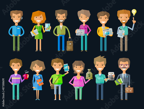 business people vector logo design template. office or company