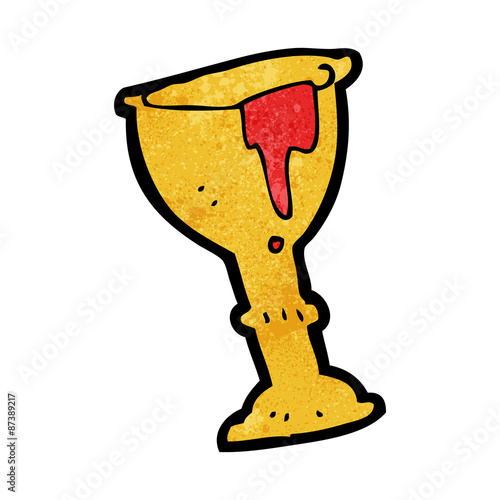 cartoon blood filled goblet