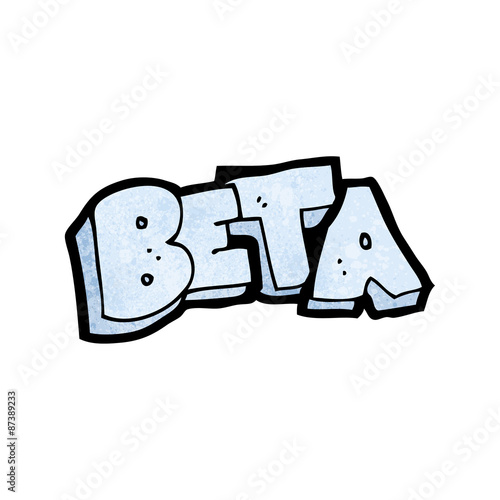 cartoon beta word symbol