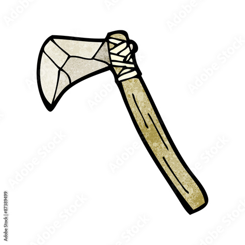 cartoon stone axe