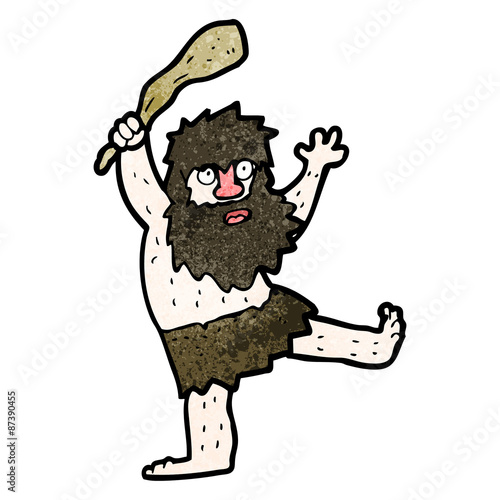cartoon cave man