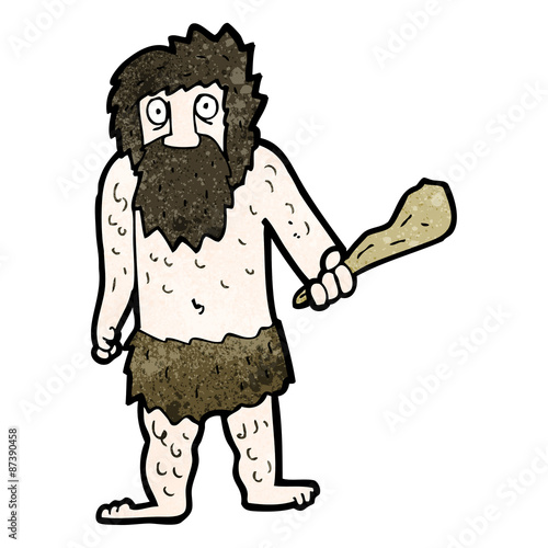 cartoon cave man