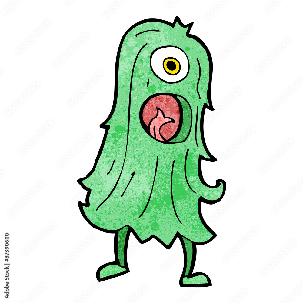 Fototapeta premium cartoon hairy monster