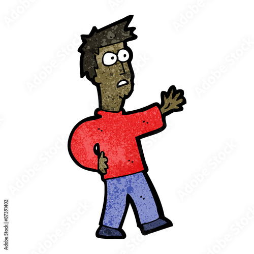 cartoon man gesturing