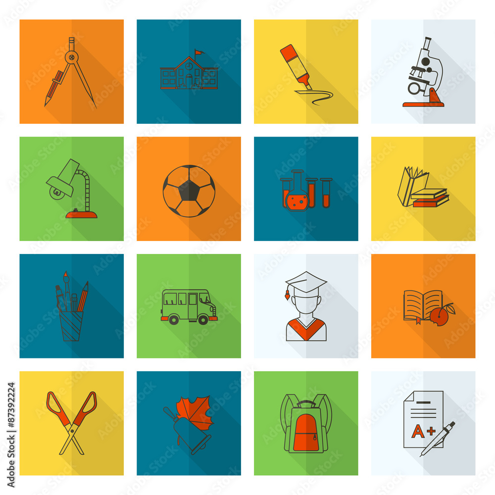 School and Education Icons School and Education Icons