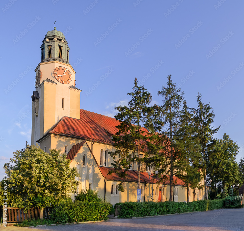 Church in the city Dobzhen Wielki, Polska 