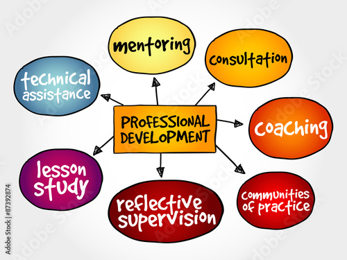 Professional development mind map business concept
