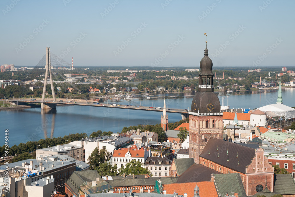 Top view of old Riga
