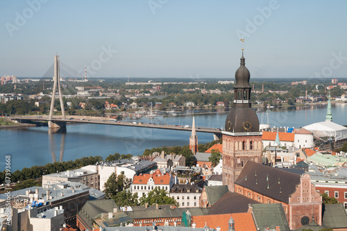 Top view of old Riga