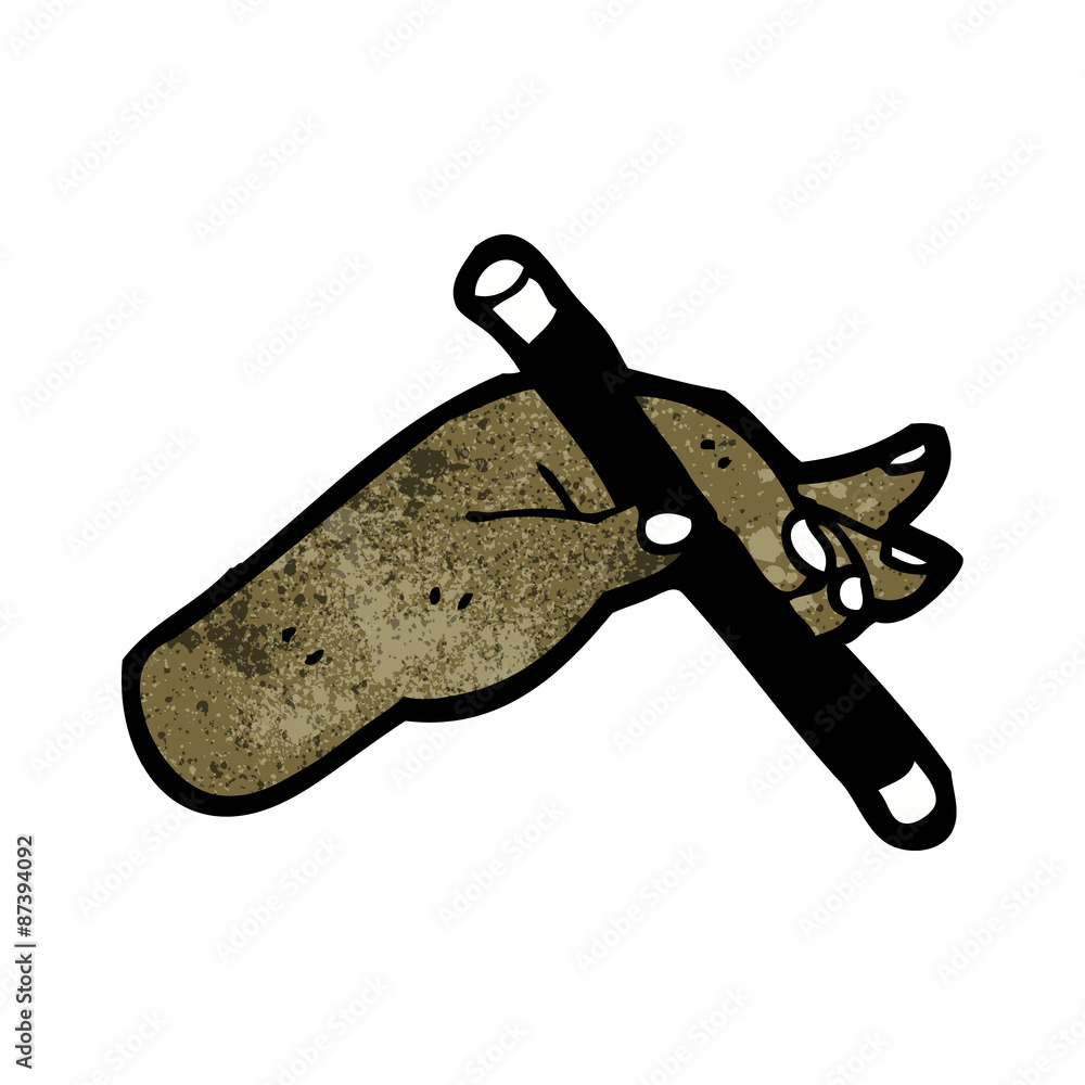 cartoon hand with magic wand cartoon hand with magic wand