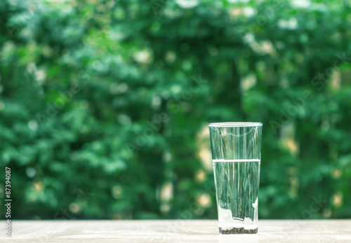 glass of the fresh drink water