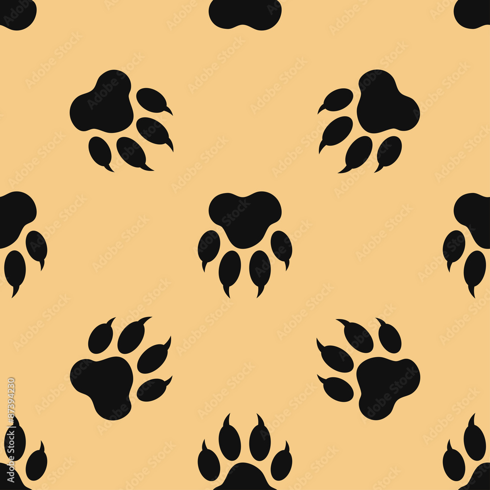 seamless pattern with paw print seamless pattern with paw print
