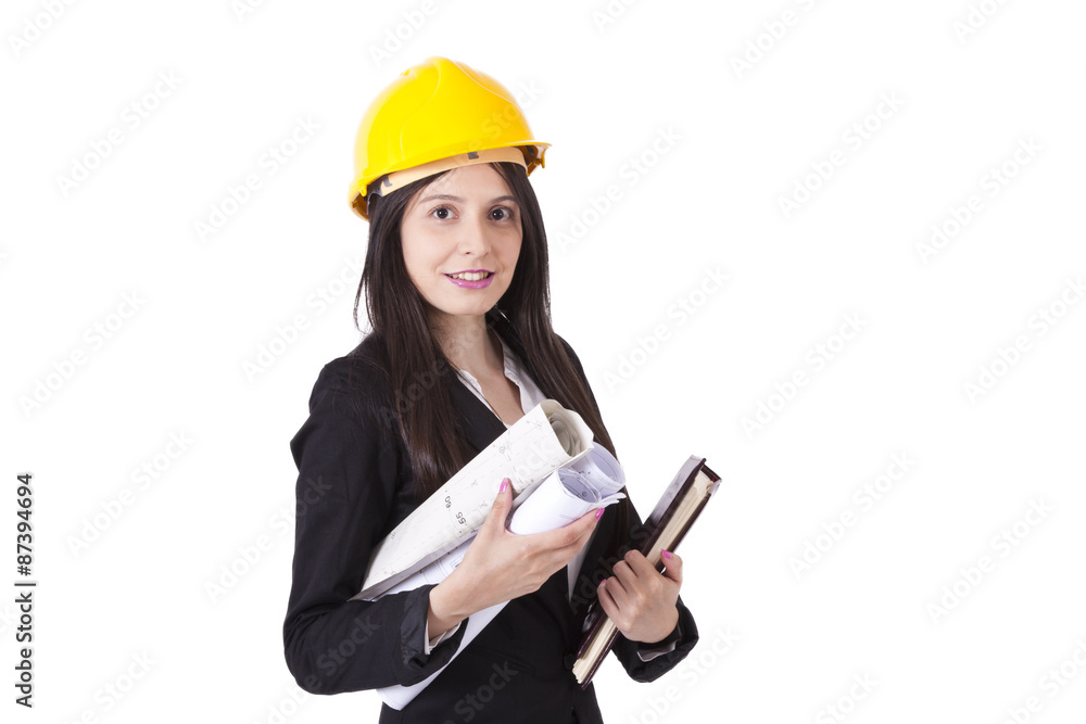 engineer with construction plans engineer with construction plans