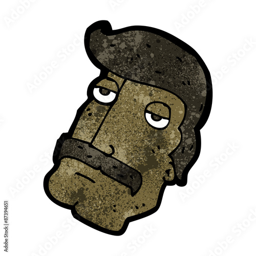 cartoon manly mustache face