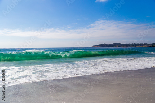 Huge Ocean Waves in Carmel-by-the-Sea, in California, USA