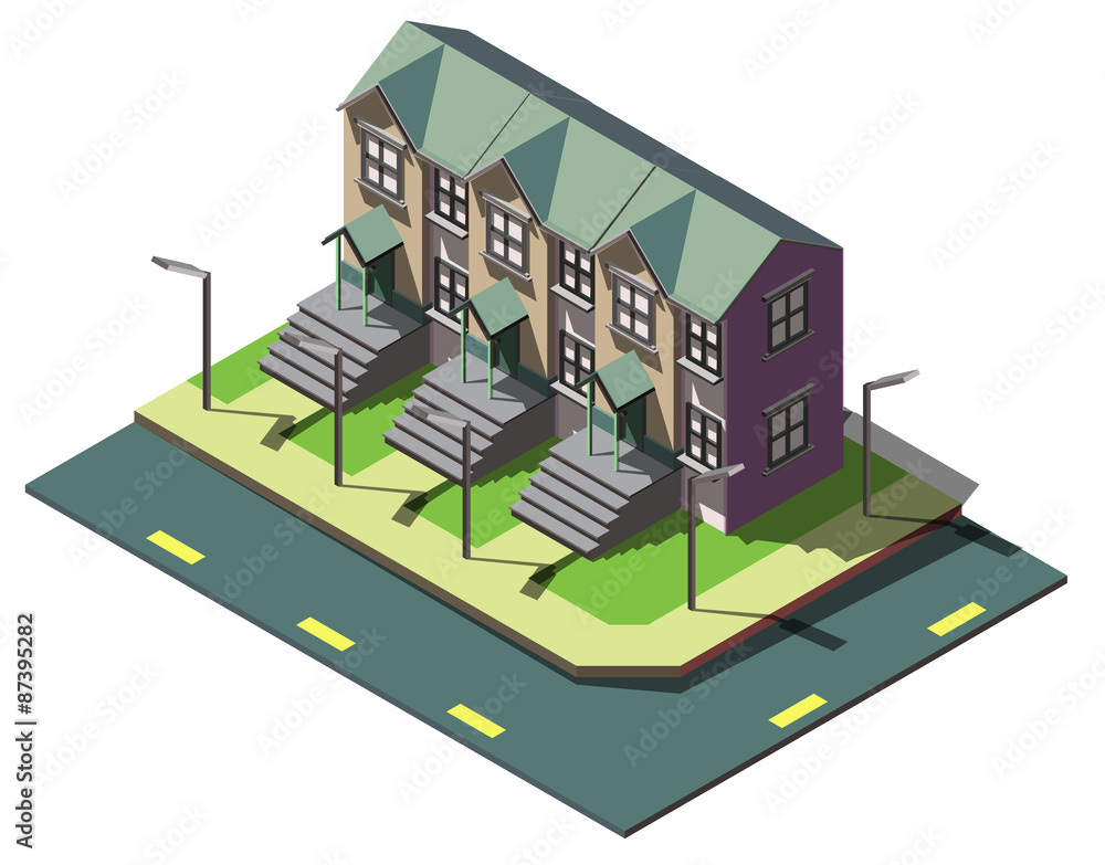 illustration of info graphic house concept in isometric graphic