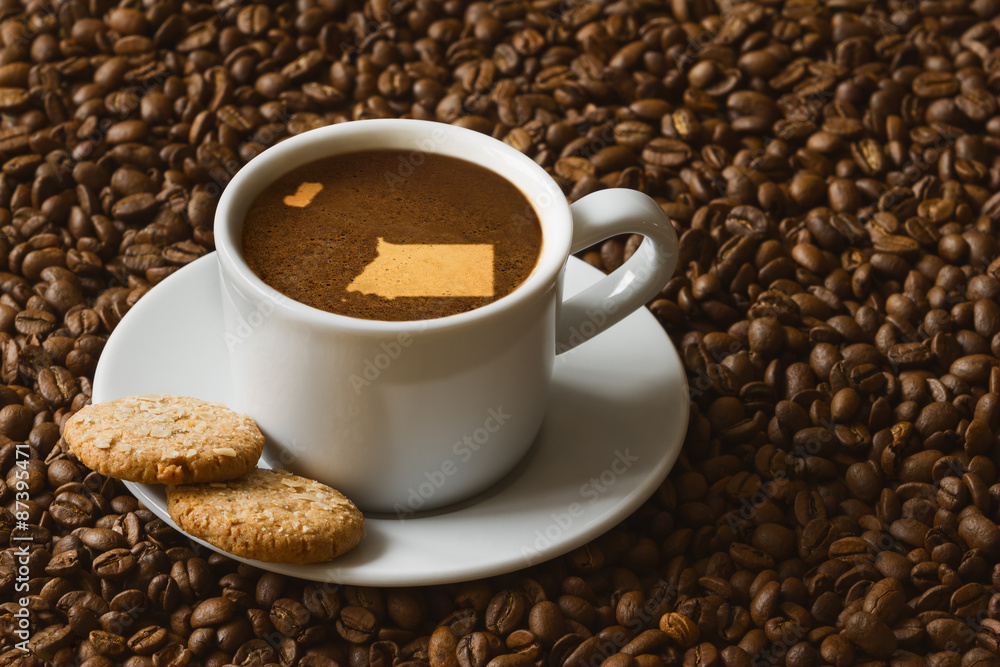 Still life - coffee with map of Equatorial Guinea Still life - coffee with map of Equatorial Guinea