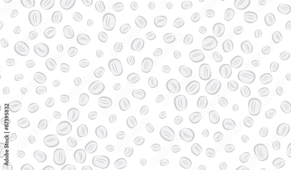 Vector seamless background of coffee beans. The pattern of coffee beans.