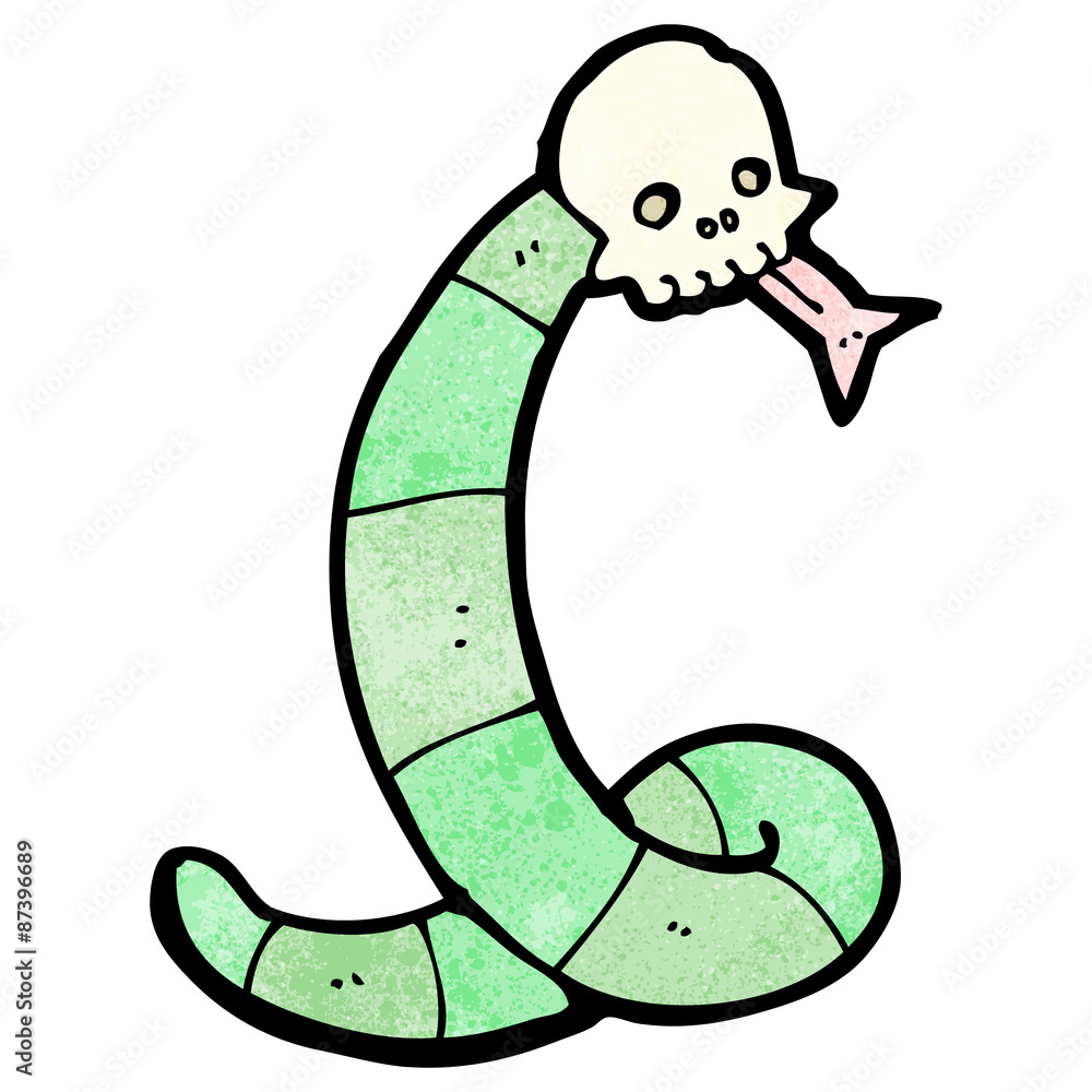 Fototapeta premium cartoon spooky snake