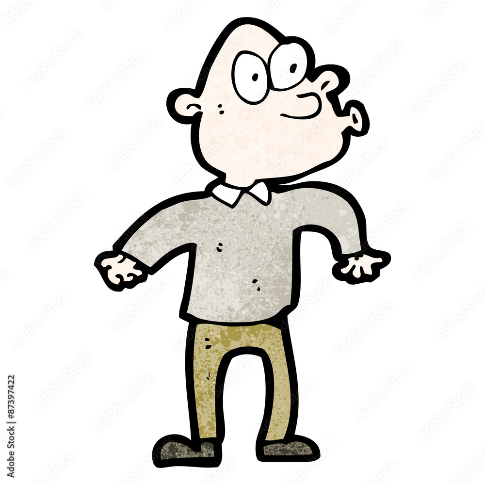 Obraz premium cartoon curious man