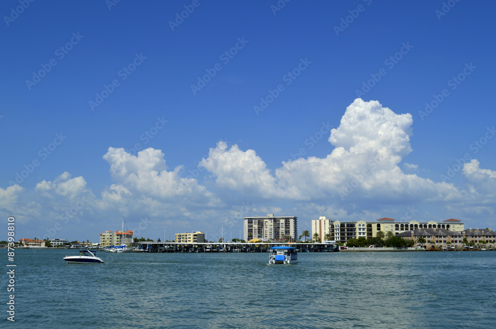 Clearwater Beach harbour in Florida