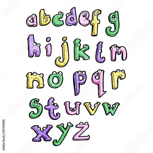 cartoon alphabet