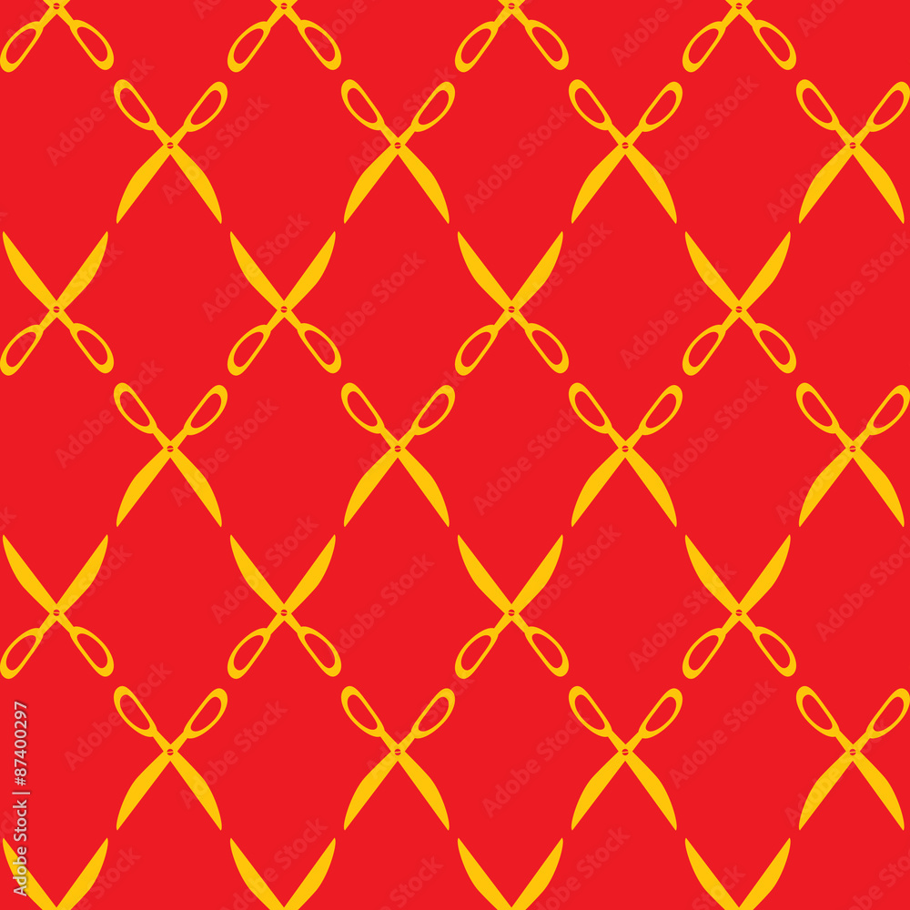 Fototapeta premium Barbershop seamless pattern