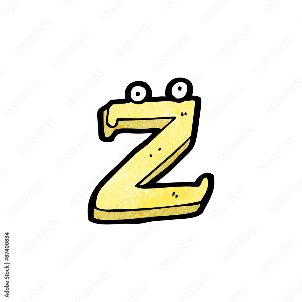 cartoon letter z with eyes cartoon letter z with eyes