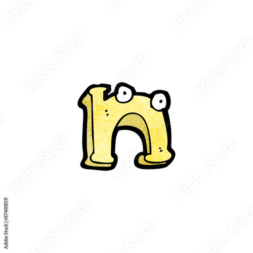 cartoon letter n with eyes