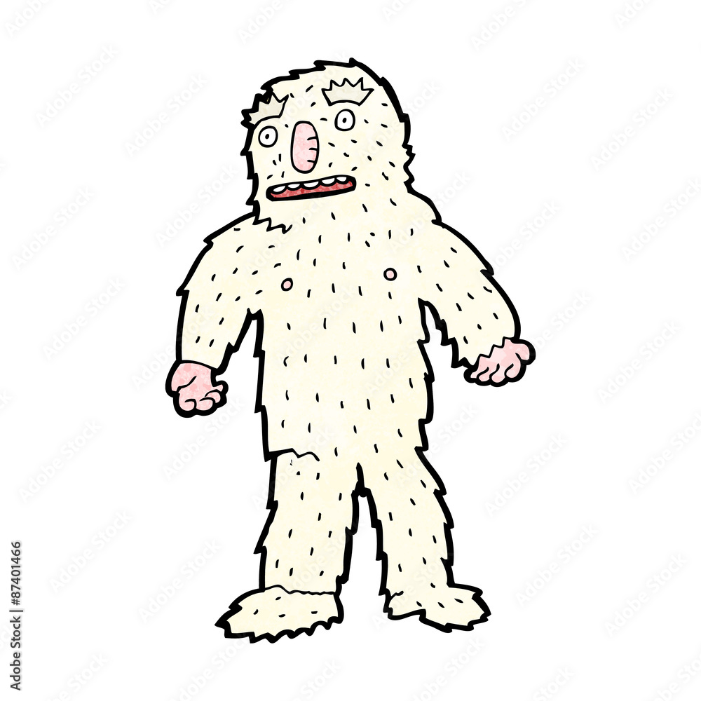 Fototapeta premium cartoon yeti monster