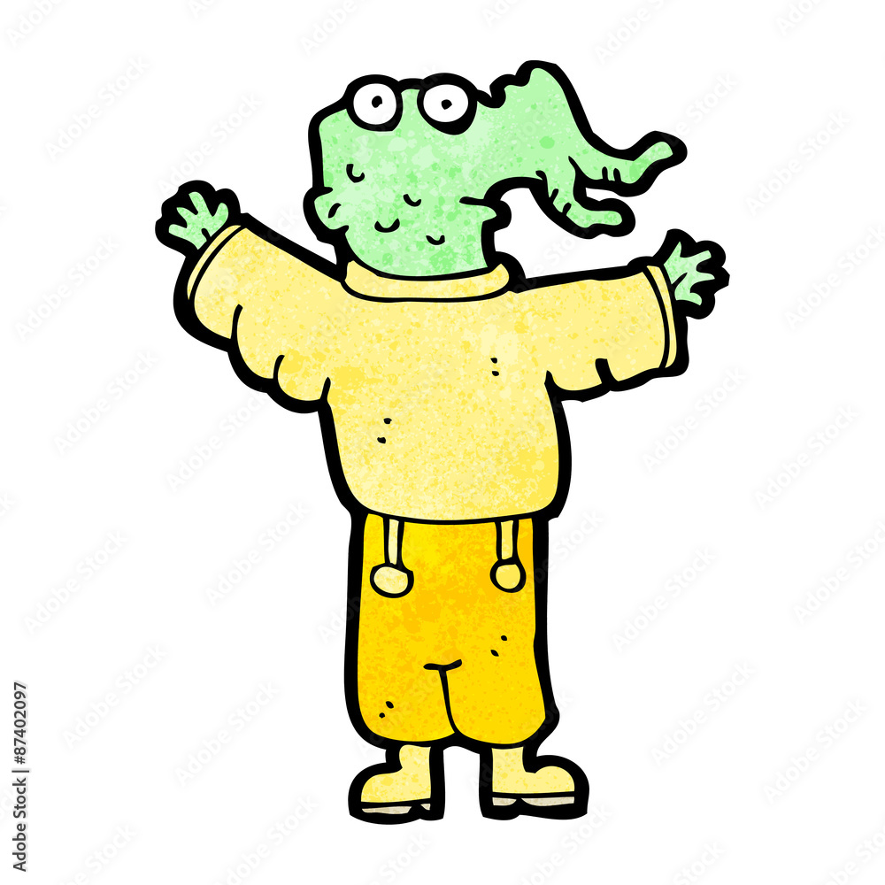 Obraz premium cartoon mutant space man